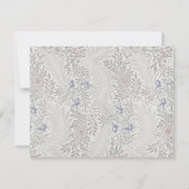 ウィリアム・モリス フローラル グレー 文房具 ノートカード (裏面)