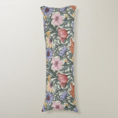 ウィリアム・モリス、フローラル・パターン、アート&クラフツの動き ボディピロー (正面縦)