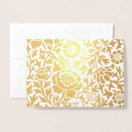 ウィリアム·モリス·フローラ·ゴールド·フォイル·カード 箔カード