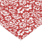 ウィリアム・モリス・フローラ・ダマスク深い 赤と白 ショートテーブルランナー (コーナー)