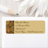 ウィリアム・モリス・ブラウン葉ズ差出人住所ラベル ラベル (インサイチュ)