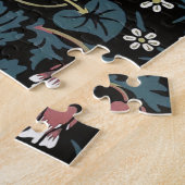 ウィリアム・モリス・ブラックソーンフローラアールヌーボー・ハンド –  ジグソーパズル (側面)