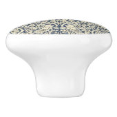 ウィリアム・モリス，ブルーグレー，パターン，アールヌーボー，ビン セラミックノブ (側面)