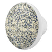 ウィリアム・モリス，ブルーグレー，パターン，アールヌーボー，ビン セラミックノブ (右)