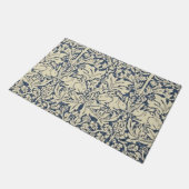 ウィリアム・モリス，ブルーグレー，パターン，アールヌーボー，ビン ドアマット (アングル)