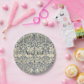 ウィリアム・モリス,ブルーグレー,パターン,アールヌーボー,ビン ペーパープレート (パーティー)