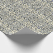 ウィリアム・モリス,ブルーグレー,パターン,アールヌーボー,ビン ラッピングペーパー (角)