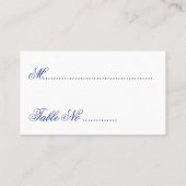 ウィリアム・モリス・ブルー葉披露宴シーティングカード プレイスカード (裏面)