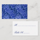 ウィリアム・モリス・ブルー葉披露宴シーティングカード プレイスカード (正面/裏面)