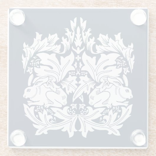 ウィリアム・モリス・ブレア・ラビットパターン ガラスコースター (裏面)