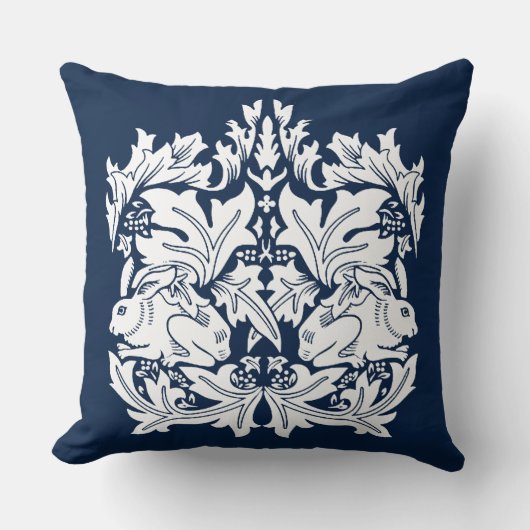 ウィリアム・モリス・ブレア・ラビットパターン クッション (正面)