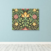 ウィリアム・モリス・ペルシアフローラアンティーク キャンバスプリント (インサイチュ (ウッドフロア))