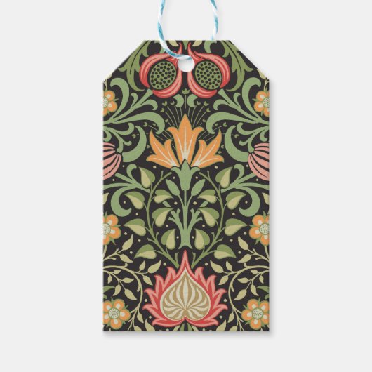ウィリアム・モリス・ペルシアフローラアンティーク ギフトタグ (正面)