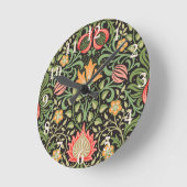 ウィリアム・モリス・ペルシアフローラアンティーク ラウンド壁時計 (傾斜)