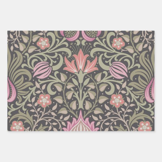 ウィリアム・モリス・ペルシアフローラアンティーク ラッピングペーパーシート (正面2)