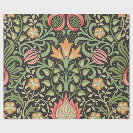 ウィリアム・モリス・ペルシアフローラアンティーク ラッピングペーパー (フラット)