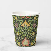ウィリアム・モリス・ペルシアフローラ植物学デザイン 紙コップ (裏面)