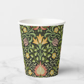 ウィリアム・モリス・ペルシアフローラ植物学デザイン 紙コップ (正面)