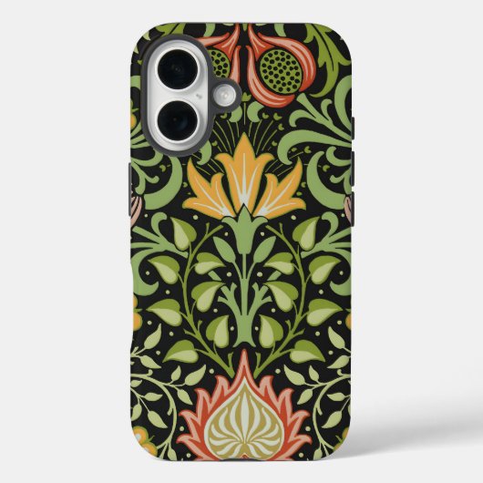ウィリアム・モリス・ペルシアフローラ植物学デザイン Case-Mate iPhoneケース (裏面)