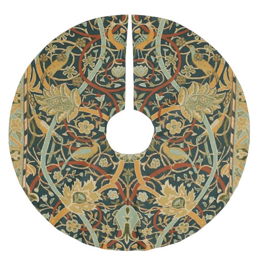 ウィリアム・モリス・ペルシャオリエンタル・カーペットアート ブラッシュドポリエステルツリースカート (正面)