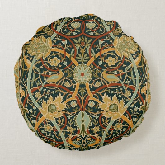 ウィリアム・モリス・ペルシャオリエンタル・カーペットアート ラウンドクッション (裏面)