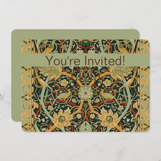 ウィリアム・モリス・ペルシャオリエンタル・カーペットアート 招待状 (正面/裏面)