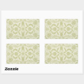 ウィリアム・モリス ボラージ ウェディング ソフト グリーン 長方形シール (シート)