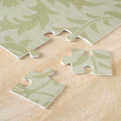 ウィリアム・モリス・ボラ結婚ージュのソフトグリーン ジグソーパズル (側面)