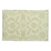 ウィリアム・モリス・ボラ結婚ージュのソフトグリーン 枕カバー (裏面)