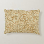 ウィリアム・モリス・ポピーフローラ壁紙 アクセントクッション (裏面)