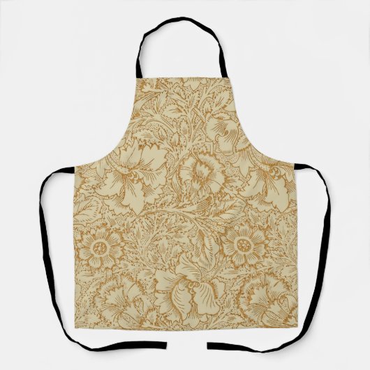 ウィリアム・モリス・ポピーフローラ壁紙 エプロン (正面)
