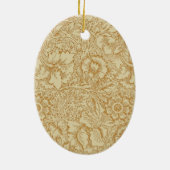 ウィリアム・モリス・ポピーフローラ壁紙 セラミックオーナメント (裏面)