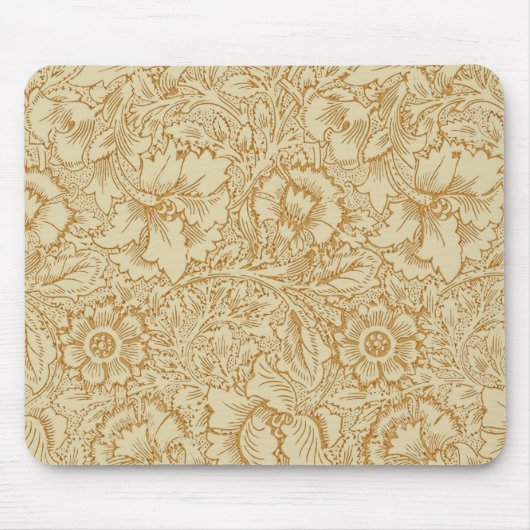 ウィリアム・モリス・ポピーフローラ壁紙 マウスパッド (正面)