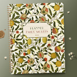 ウィリアム・モリス・ポメグラナートレモンの果実パターン プランナー手帳