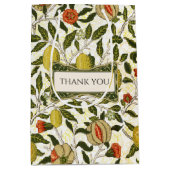 ウィリアム・モリス・ポメグラナートレモンの果実パターン ミディアムペーパーバッグ (正面)