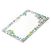 ウィリアム・モリス・ポメグラネイト・ホワイト ノートパッド (アングル)