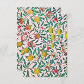 ウィリアム·モリス·ポメグラネート·イン·ピンク エンクロージャーカード (正面/裏面)