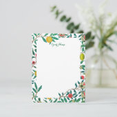 ウィリアム·モリス·ポメグラネート·イン·ブライト·ホワイト·カード サンキューカード (スタンド正面)