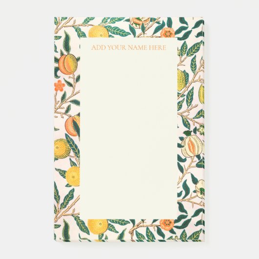 ウィリアム・モリス・ポメグラネート・デザインIT部門注記 ポストイット (正面)