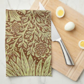 ウィリアム・モリス・マリゴールドアンティーク花柄 キッチンタオル (四つ折り)