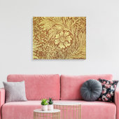ウィリアム・モリス・マリゴールドアンティーク花柄 キャンバスプリント (インサイチュ (リビング))