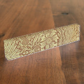 ウィリアム・モリス・マリゴールドアンティーク花柄 デスクネームプレート (側面)