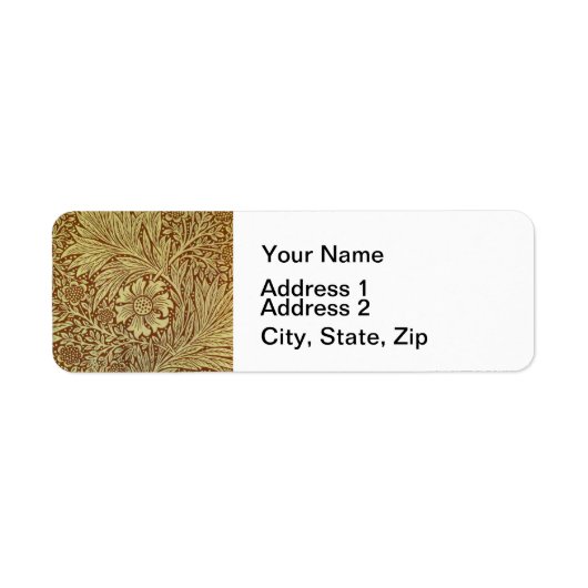 ウィリアム・モリス・マリゴールドアンティーク花柄 ラベル (正面)