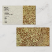 ウィリアム・モリス・マリゴールドアンティーク花柄 名刺 (正面/裏面)