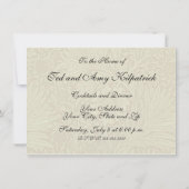 ウィリアム・モリス・マリゴールドアンティーク花柄 招待状 (裏面)