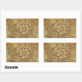 ウィリアム・モリス・マリゴールドアンティーク花柄 長方形シール (シート)