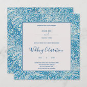 ウィリアム・モリス・マリゴールドヴィンテージ結婚植物学 招待状 (正面/裏面)