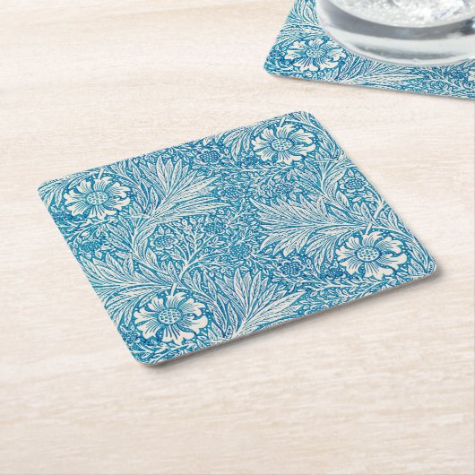 ウィリアム・モリス「マリゴールド」スクエア紙コースター スクエアペーパーコースター (アングル)