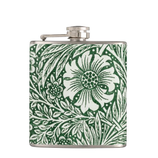 ウィリアム・モリス・マリーゴールド緑のフローラ花 フラスク (正面)