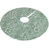 ウィリアム・モリス・マリーゴールド緑のフローラ花 ブラッシュドポリエステルツリースカート (アングル)